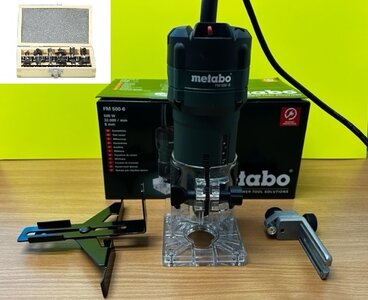 Metabo FM500-6 kantenfrees met 12 delige frezenset